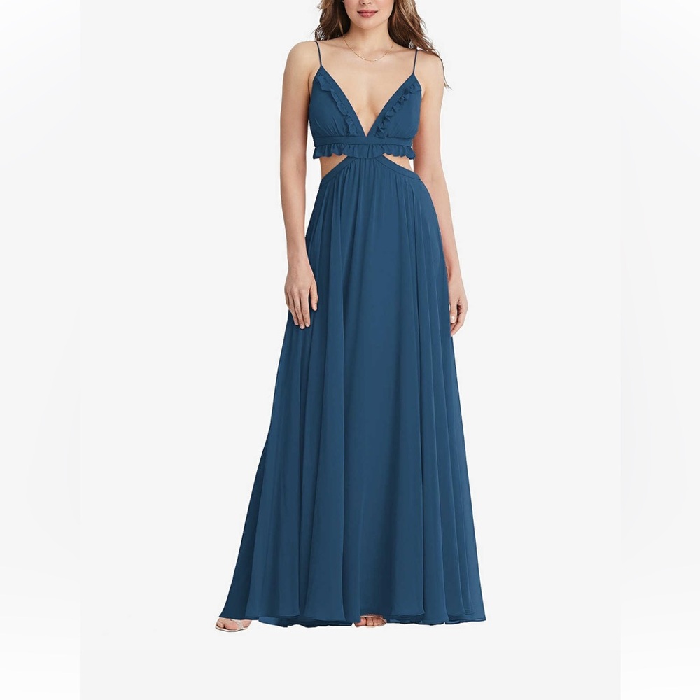 Dusty blue bridesmaid dress